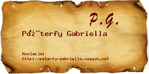 Péterfy Gabriella névjegykártya