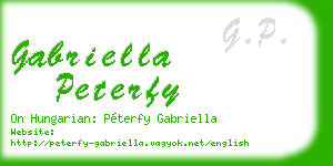 gabriella peterfy business card