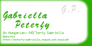 gabriella peterfy business card